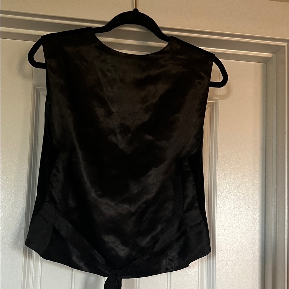 Le Garage France vintage Black velvet Button-Down Vest - Picture 4 of 5